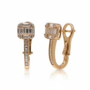 Обеци с диаманти